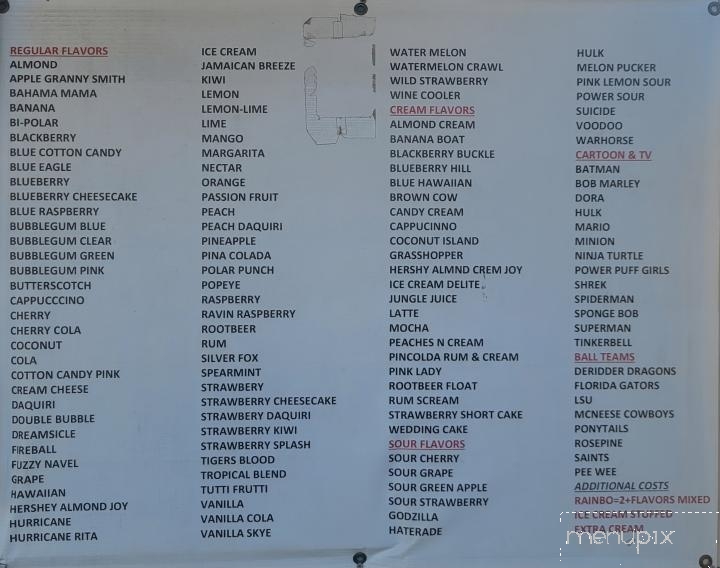 Puds Diamond Tiger Snowballs - Deridder, LA menu_pic