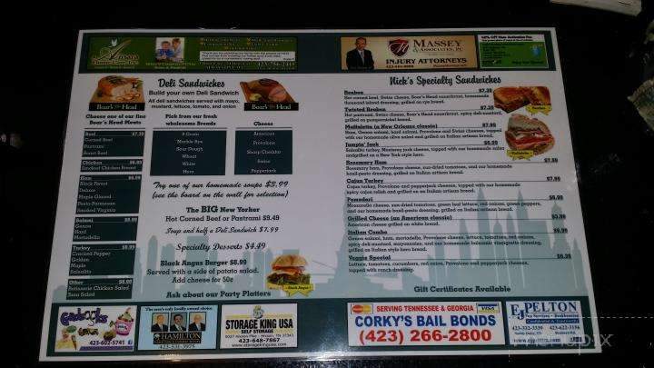 Nicks Deli & Marketplace - Hixson, TN menu_pic