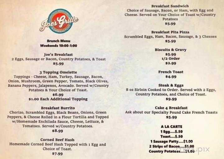 Joe's Grille Fishers - Fishers, IN menu_pic