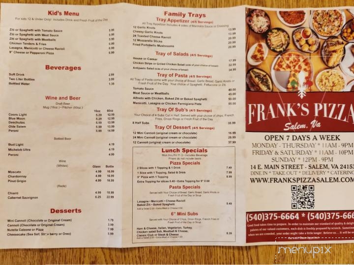 Frank's Pizza - Salem, VA
