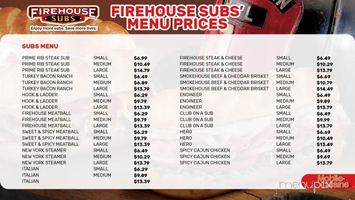 Firehouse Subs - Chatham, ON menu_pic