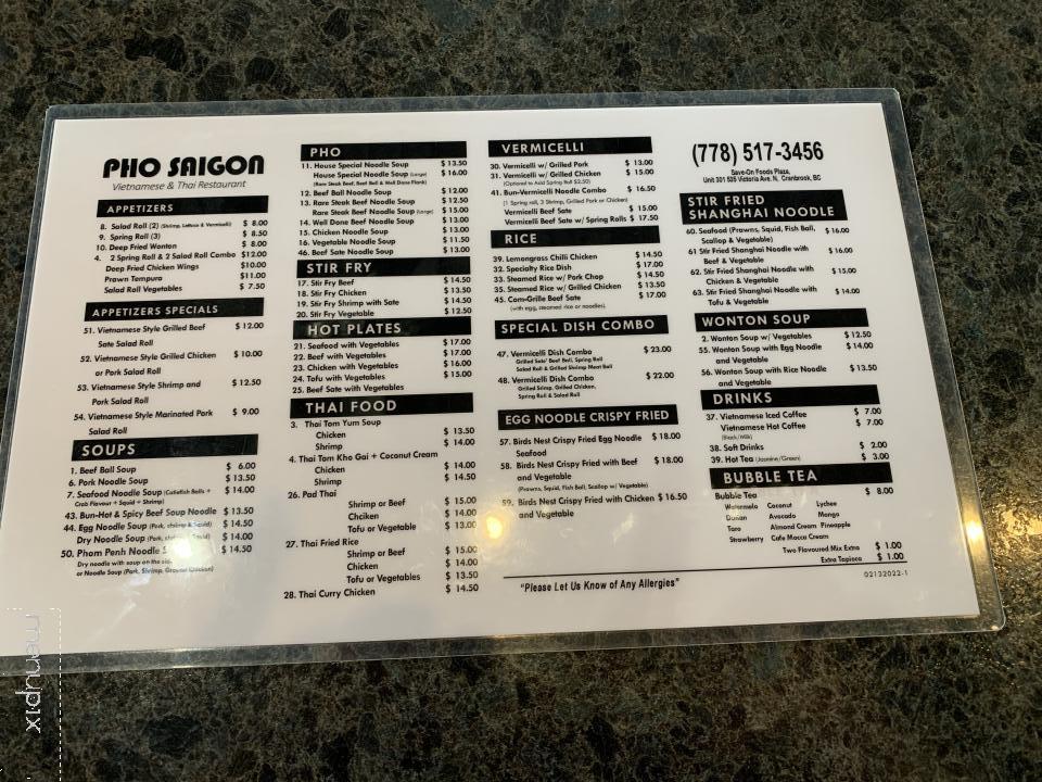 Pho Saigon - Cranbrook, BC