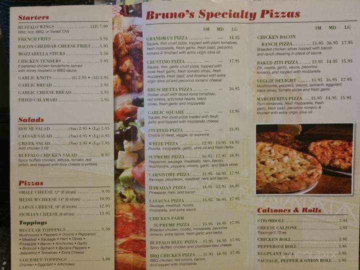Bruno's Pizza - Ormond Beach, FL menu_pic