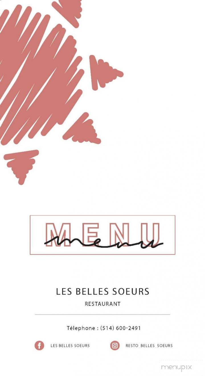 Restaurant Les Belles Soeurs Enr - Montreal, QC menu_pic