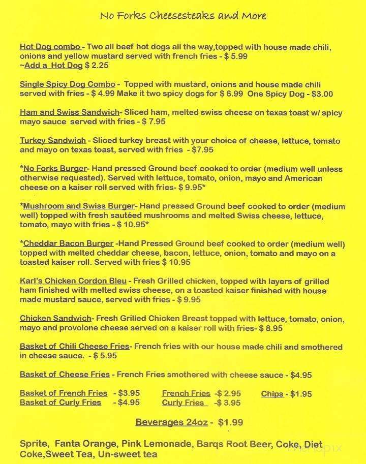 No Forks Cheesesteaks More - Virginia Beach, VA menu_pic
