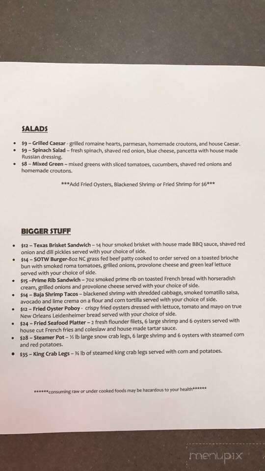 Smoke On The Water - Wilmington, NC menu_pic