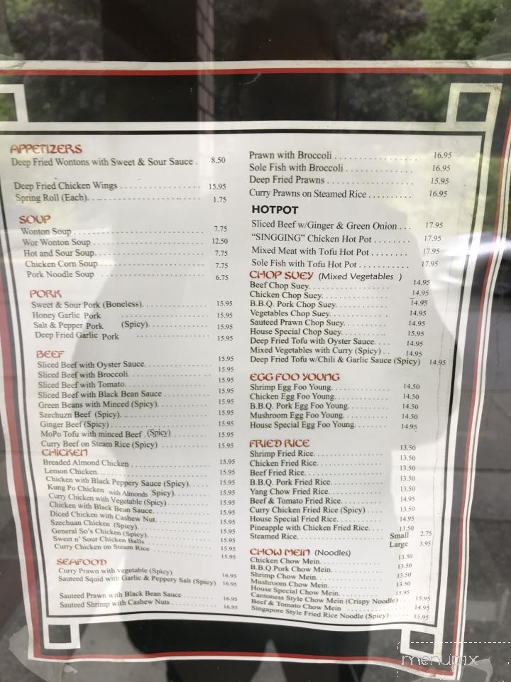 Wing's Cafe - Chemainus, BC menu_pic