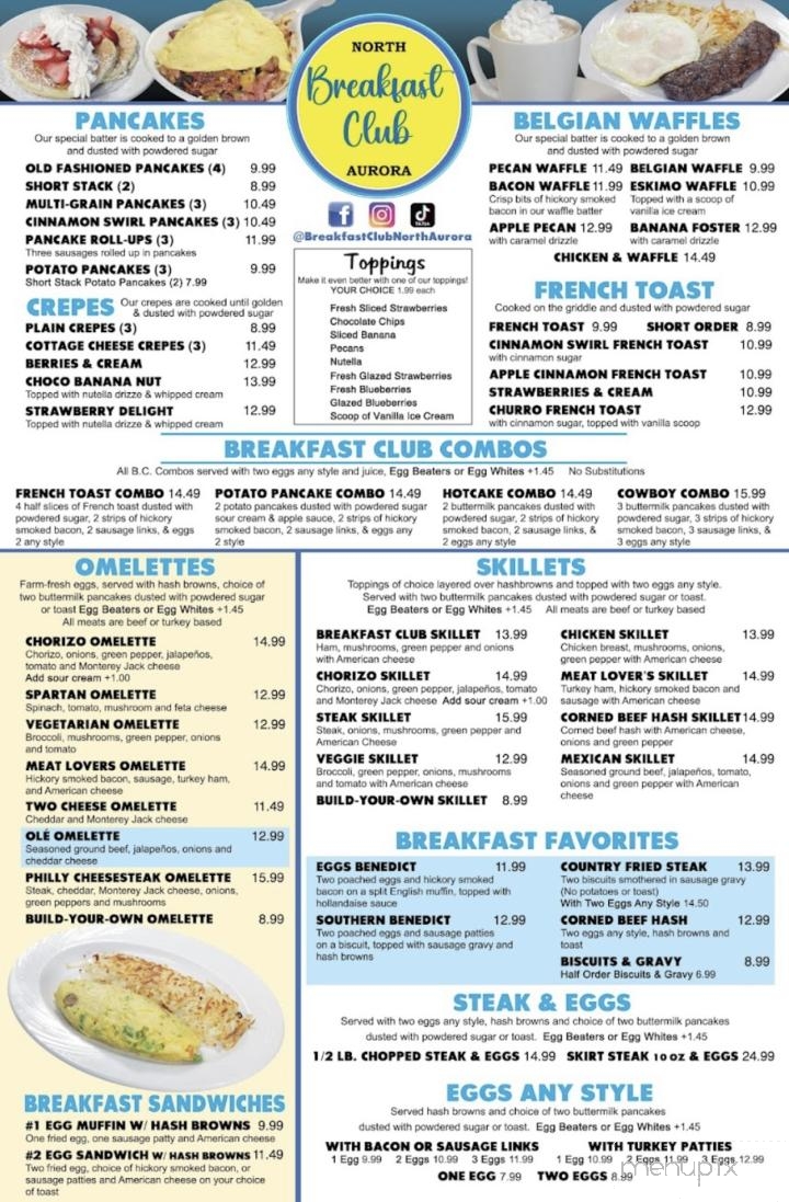 Breakfast Club - North Aurora, IL menu_pic