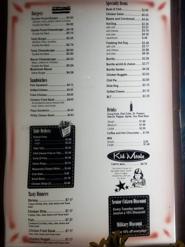 Tastee Freez - Cabot, AR menu_pic