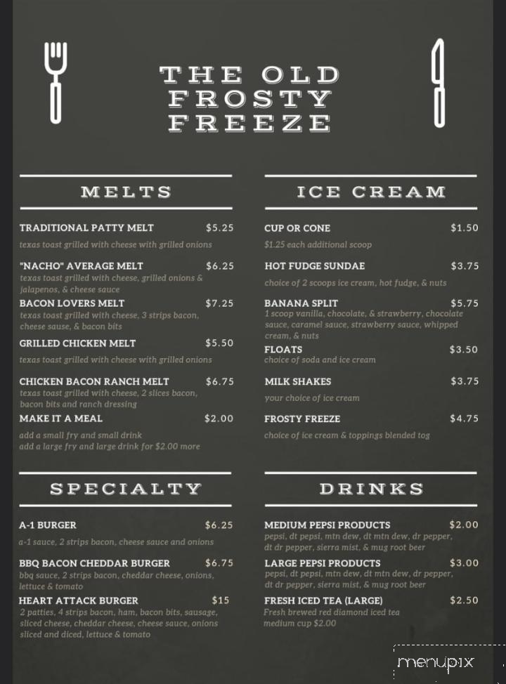Frosty Freeze - Blountsville, AL menu_pic