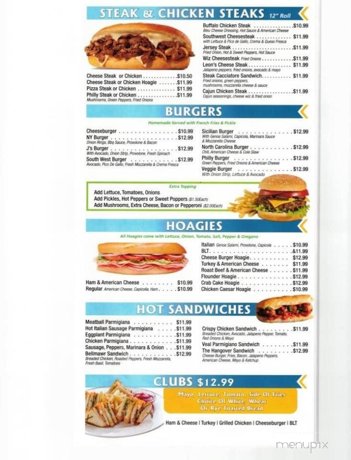 Leon Pizzeria - Bellmawr, NJ menu_pic