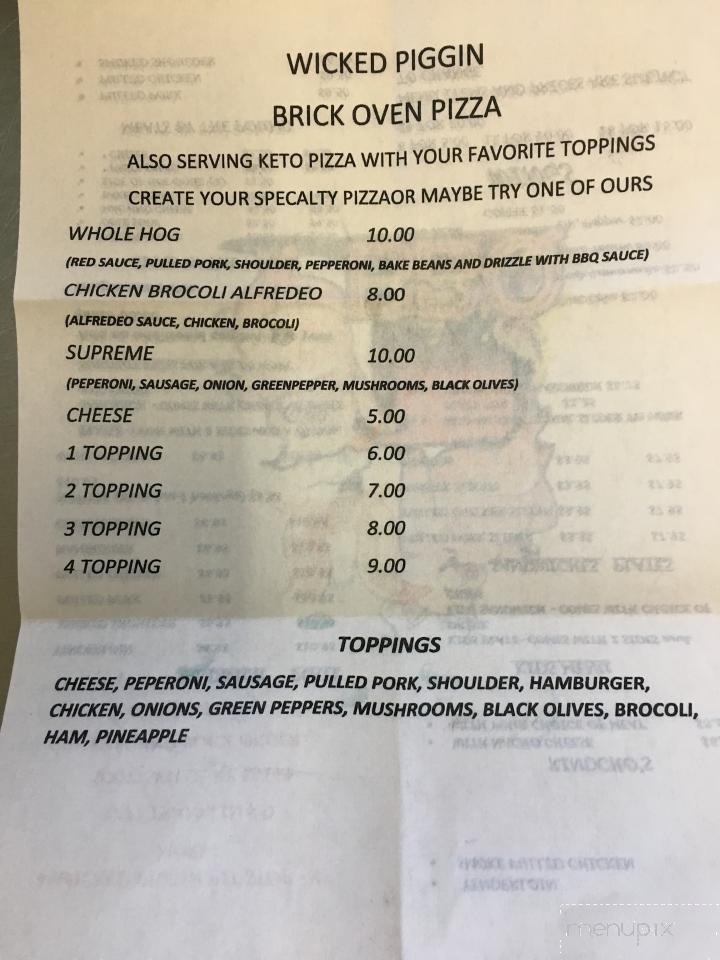 Wicked Piggin Pit Stop-n- More - Scottsville, KY menu_pic