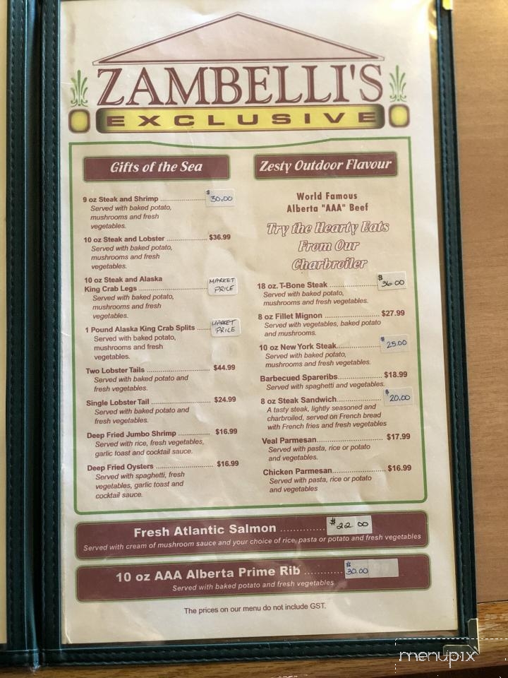 Zambellis Prime Rib Steak & Pizza - Edmonton, AB