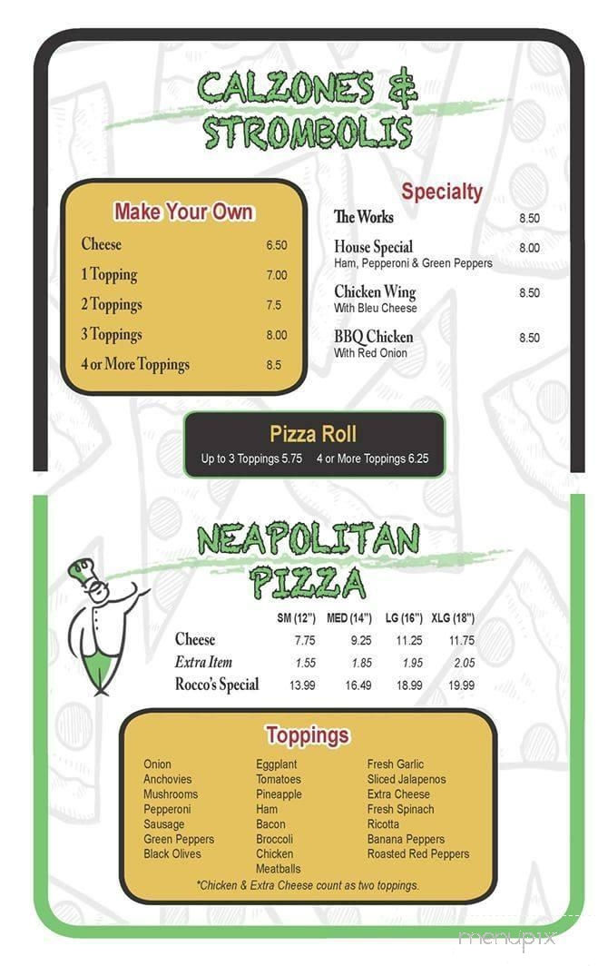 Rocco's II - Lake Luzerne, NY menu_pic