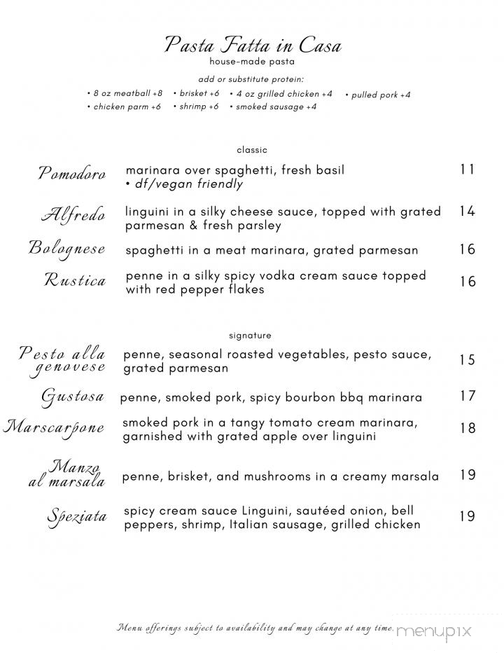 Barino Italian Southern Eatery - Columbia, TN menu_pic