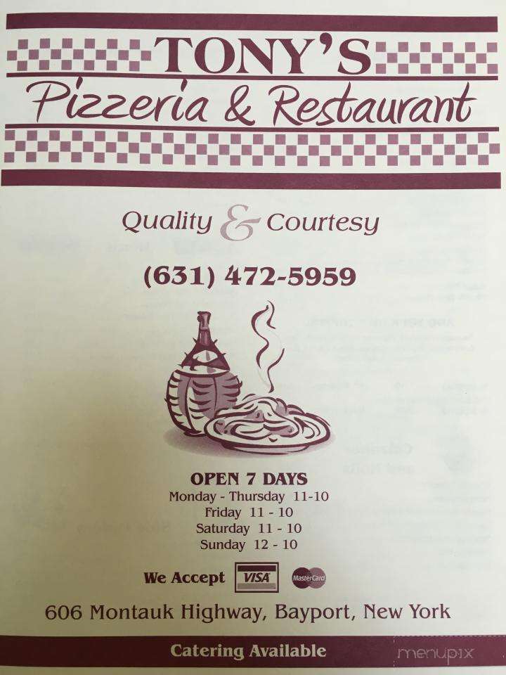 Tony's Pizzeria - Bayport, NY