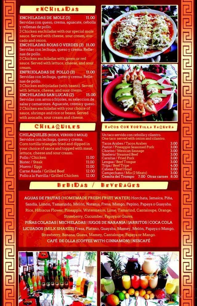 San Lucas Mexican Restaurant - Camden, NJ menu_pic