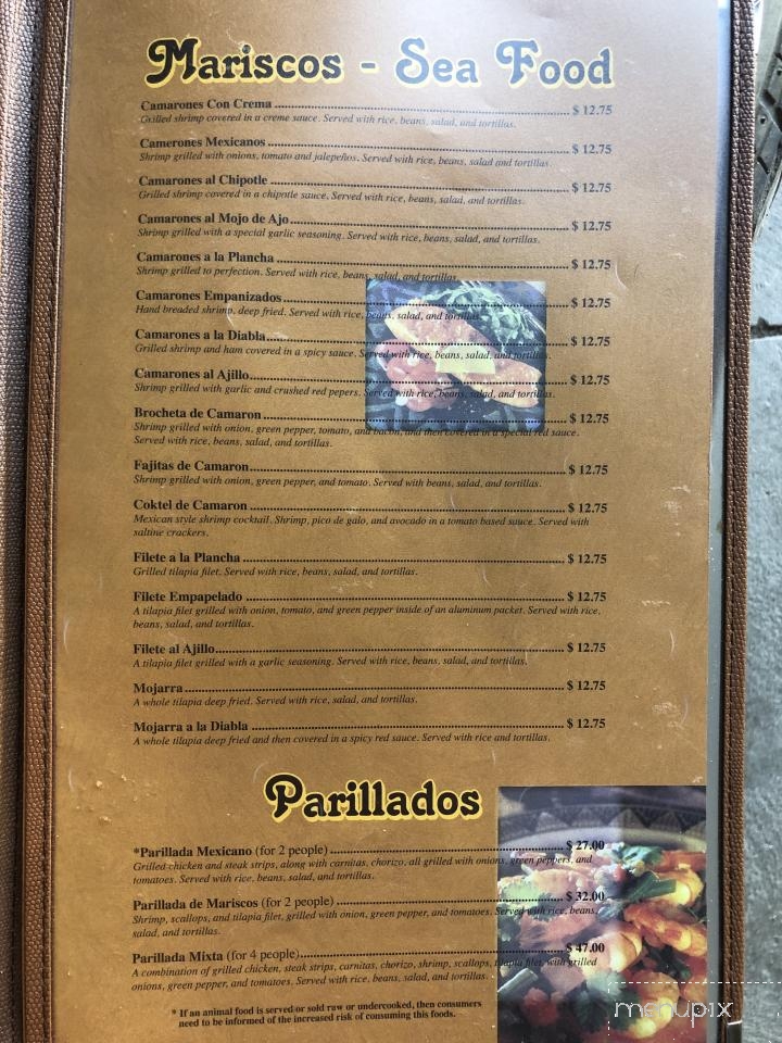 Mi Rancho - Ida Grove, IA menu_pic