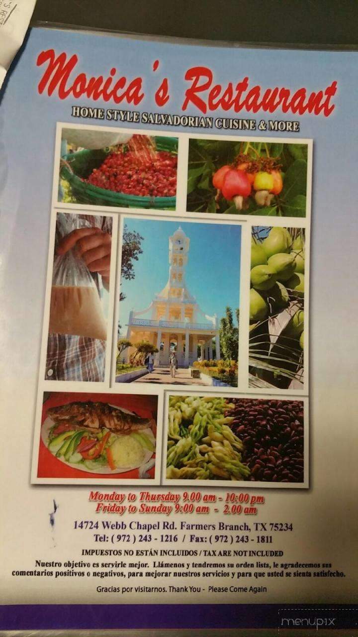 Monica's Restaurant - Dallas, TX menu_pic