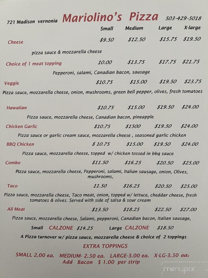 Mariolino's - Vernonia, OR menu_pic