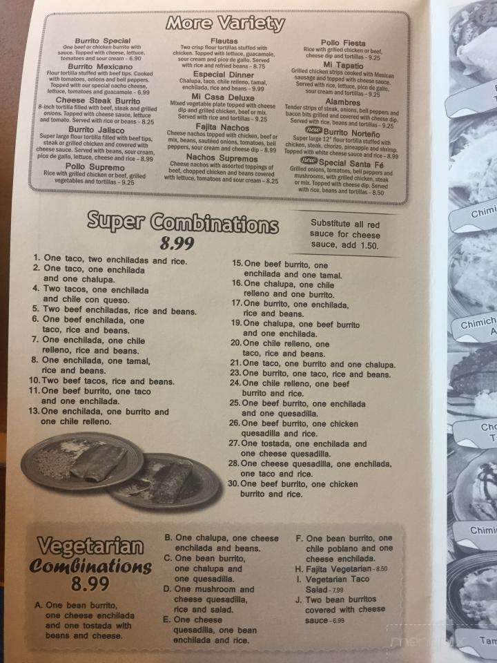 Mi Casa Mexican Restaurant - Corbin, KY menu_pic