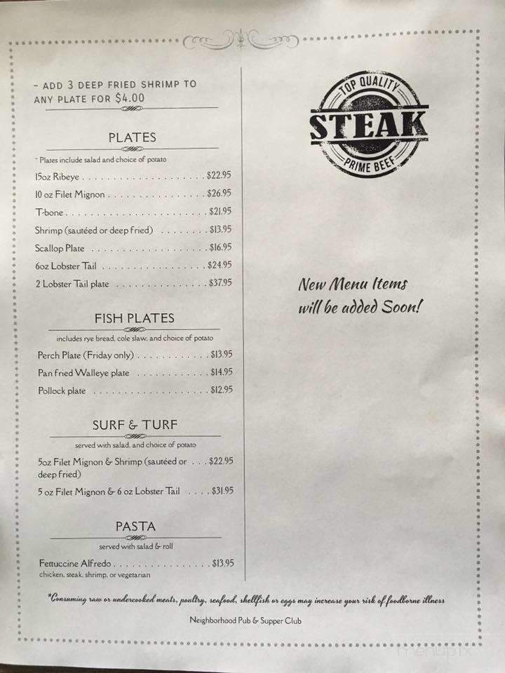 Chatterhouse - De Pere, WI menu_pic