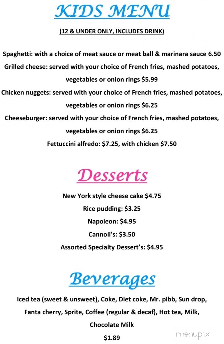 Jessica's Mediterranean & American Eatery - Rutherford College, NC menu_pic