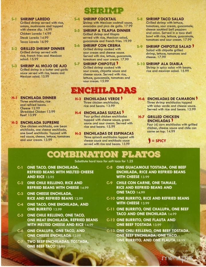 Laredo Mexican Restaurant - Starke, FL menu_pic