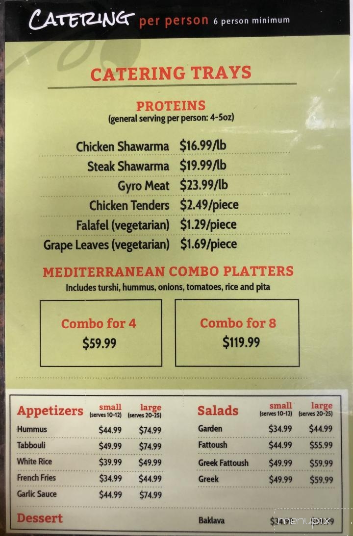 Mediterranean Station - Orion charter Township, MI menu_pic
