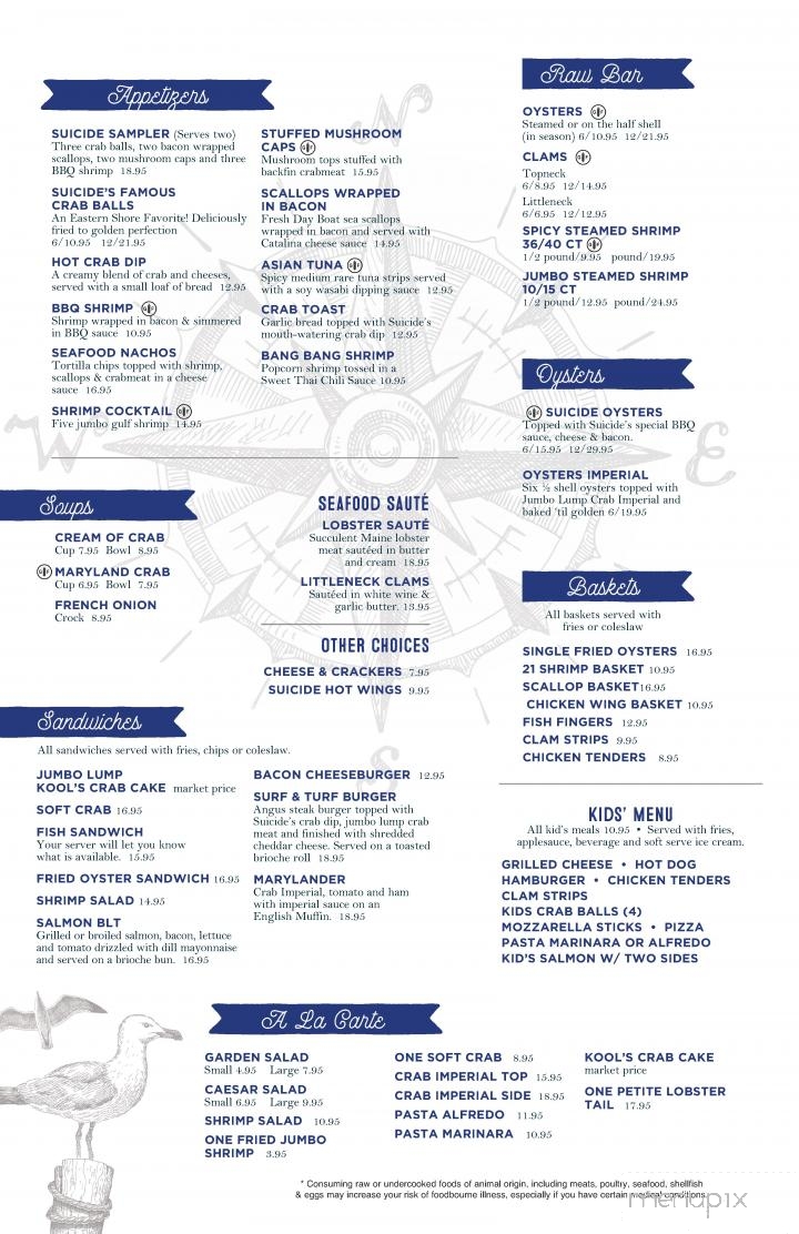 Suicide Bridge Restaurant - Hurlock, MD menu_pic