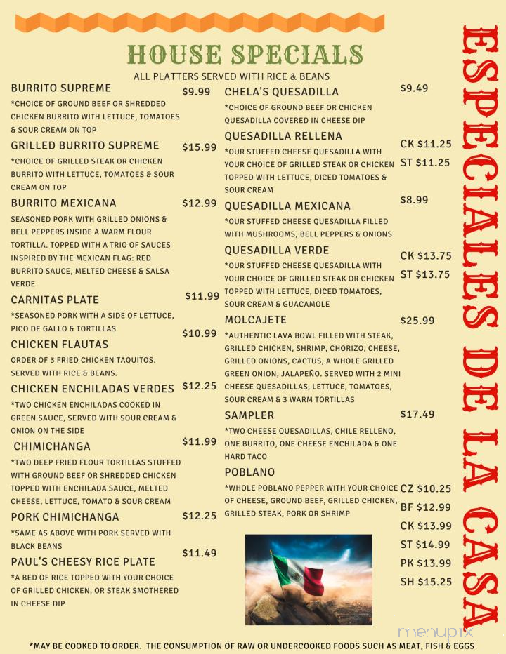 Rico's Mexican Restaurant - Stockbridge, GA menu_pic
