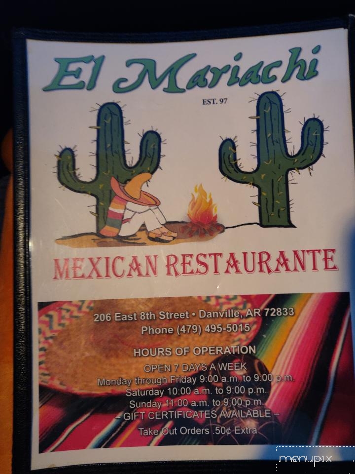 Taqueria El Mariachi - Danville, AR menu_pic