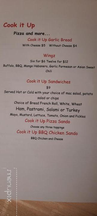 Cook It Up - Kelseyville, CA menu_pic