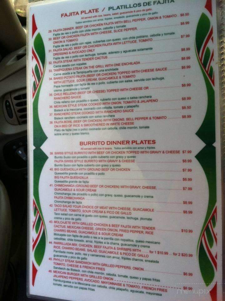 Lindo Mexico Restaurant - Tyler, TX menu_pic