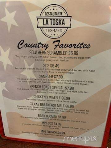 La Toska - Cedar Hill, TX menu_pic