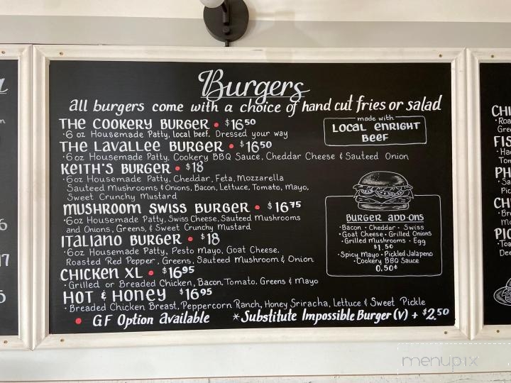 The Cookery - South Frontenac, ON menu_pic