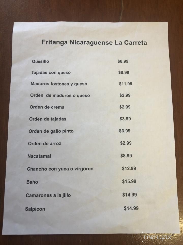 Fritanga Nicaraguense La Carreta - South Houston, TX menu_pic