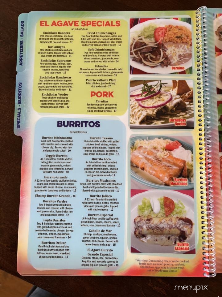 El Agave - Highlands, NC menu_pic
