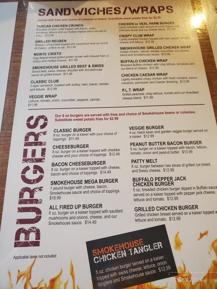 Yeck's Smokehouse Grill - Ridgetown, ON menu_pic