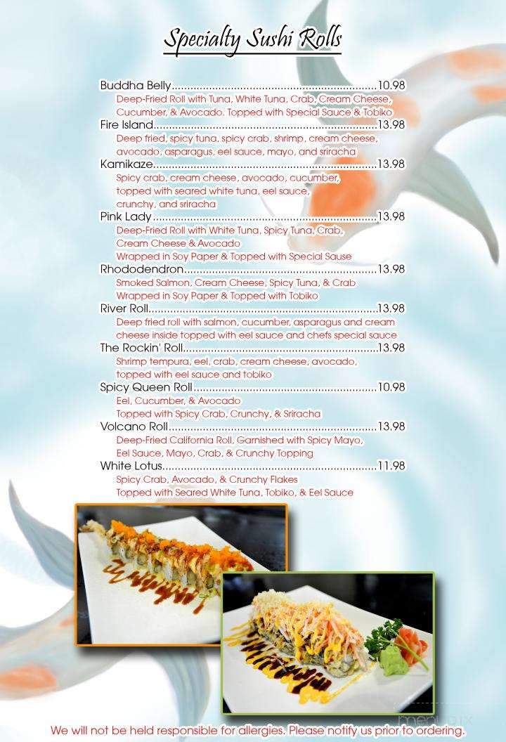 Kimono Kin - Beckley, WV menu_pic