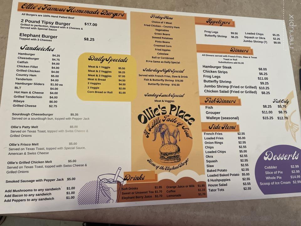 Ollies Place A little taste of soul - Celina, TN menu_pic