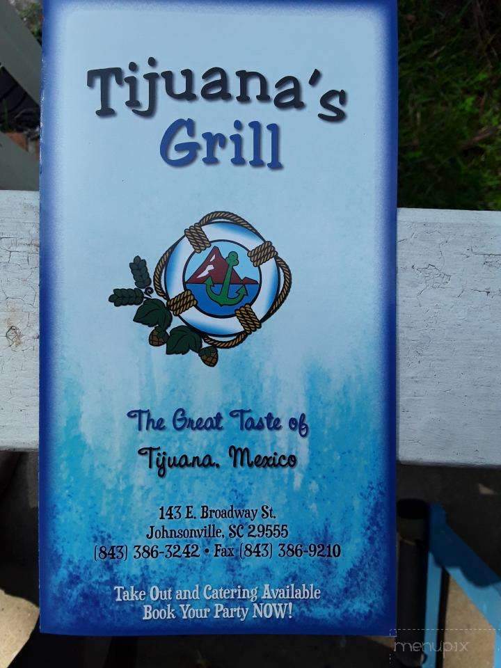 Tijuanas Grill Mexican Restaurant - Johnsonville, SC menu_pic