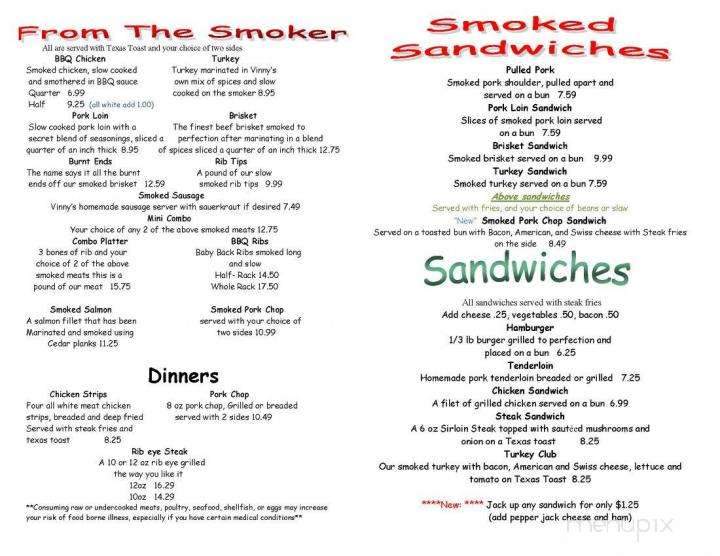 Vinny's BBQ - Dakota City, IA menu_pic
