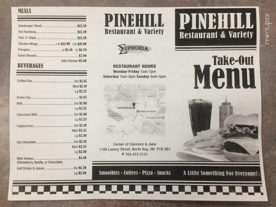 Pine Hill Coffee Shop - North Bay, ON menu_pic