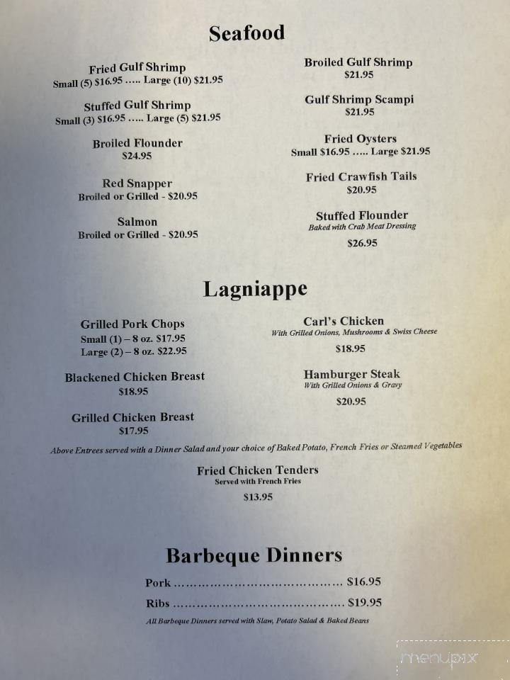 Cicero's Restaurant - Stoneville, MS menu_pic