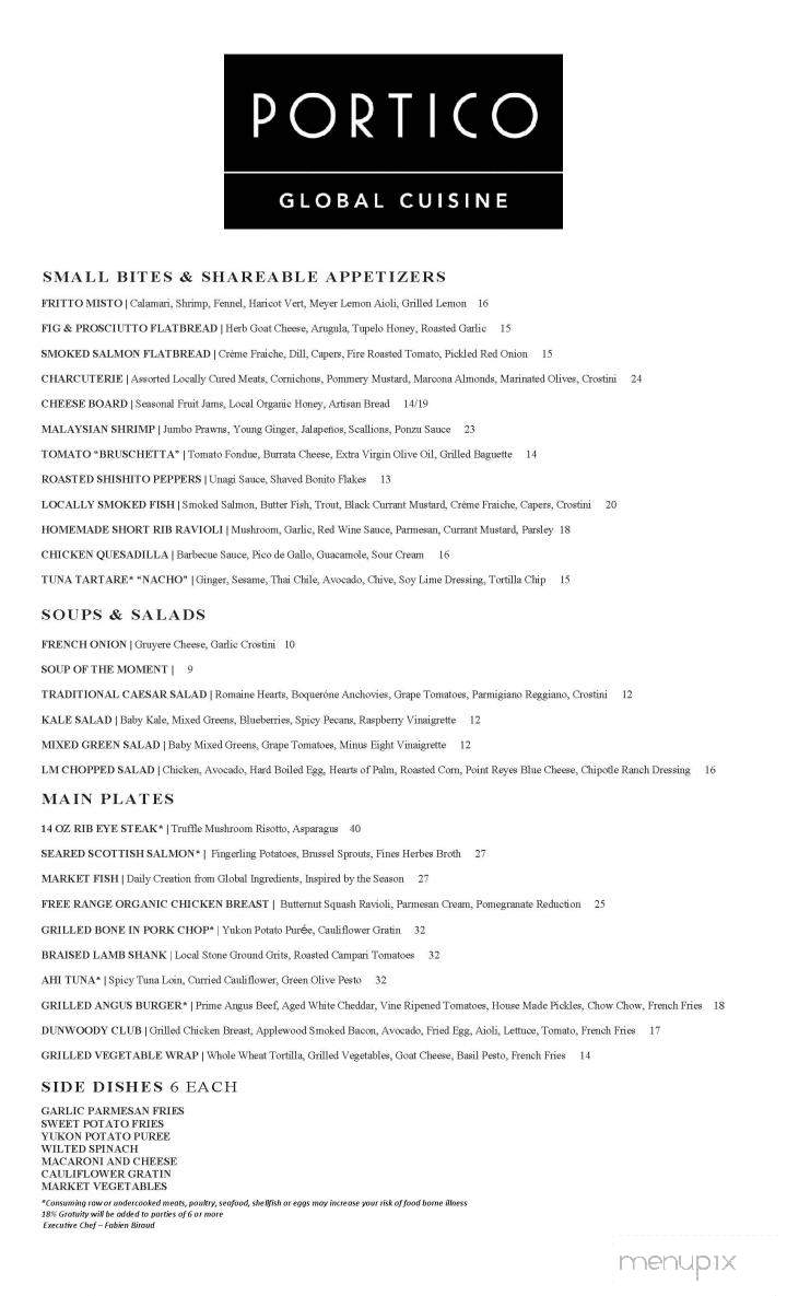 Portico Global Cuisine - Dunwoody, GA menu_pic