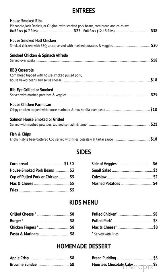 The Grouse House Restaurant - Otis, MA menu_pic