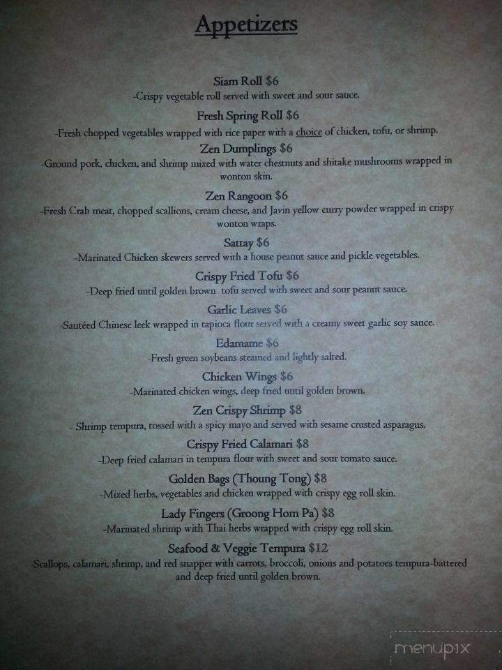 Thai Siam - Bangor, ME menu_pic