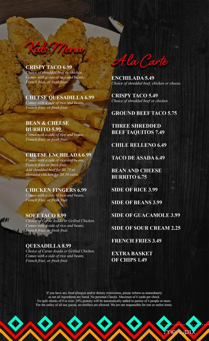 Elvira's Mexican Grill - Simi Valley, CA menu_pic