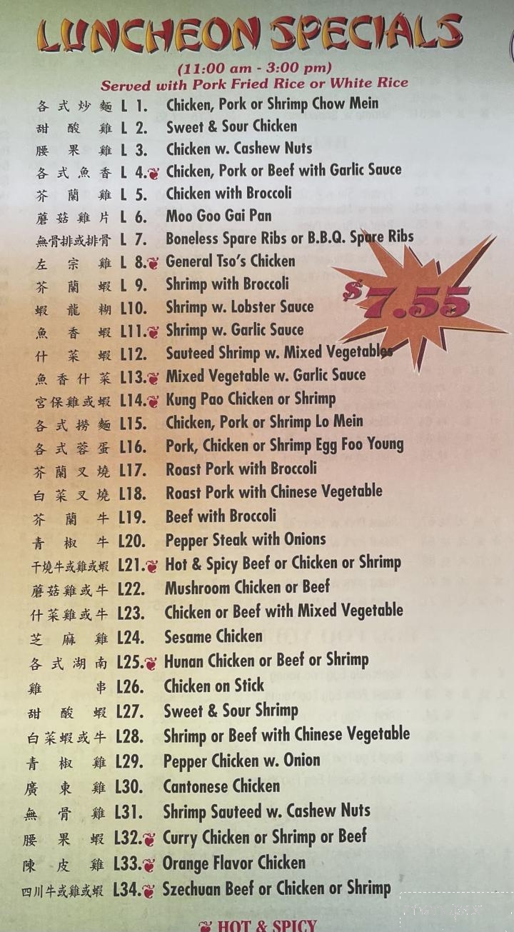 Hong Kong - Gonzales, LA menu_pic